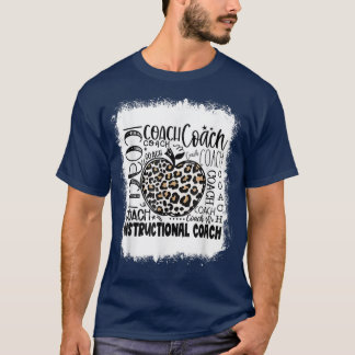 T-shirt Typographie de l'entraîneur instructeur Leopard bl