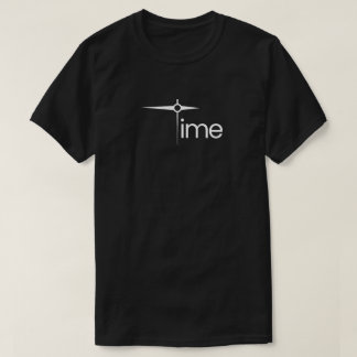 T-shirt Typographie de l'heure avec des aiguilles d'horlog