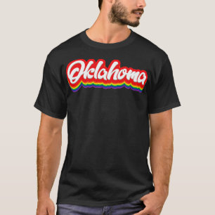 T-shirt Typographie de l'Oklahoma Rainbow