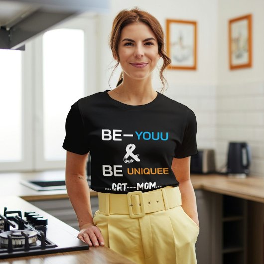 T-shirt Typographie de luxe personnalisée Cute chat animal