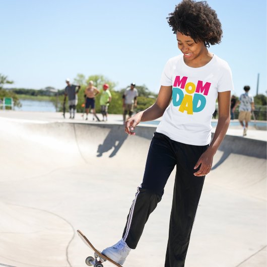 T-Shirt Typographie de maman et papa