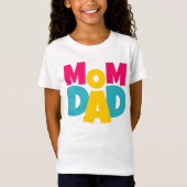 T-Shirt Typographie de maman et papa (Devant)
