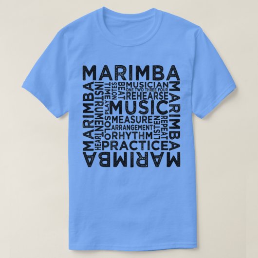 T-shirt Typographie de Marimba  (Design devant)