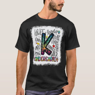 T-shirt Typographie de maternelle décolorée Professeur Ret