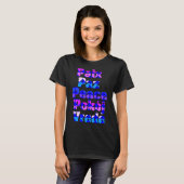 T-shirt Typographie de paix multilingue avec des cœurs pas (Devant entier)