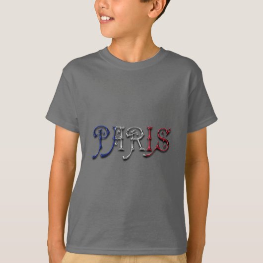 T-shirt Typographie de Paris France (Devant)