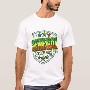 T-shirt Typographie de pays audacieuse Football Sénégal 20