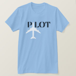 T-shirt Typographie de pilote & avion, Aviation, Minimalis