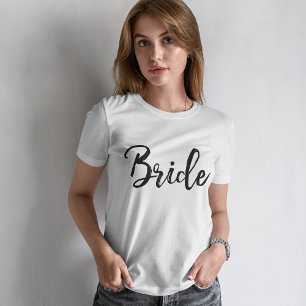 T-shirt Typographie de pinceau élégante Mariée