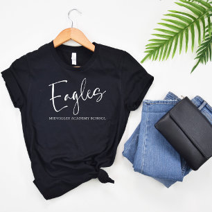 T-shirt Typographie de script Eagles Personnalisé