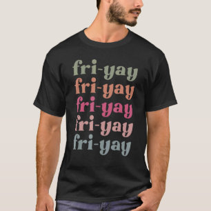 T-shirt Typographie de style boho Ven Réjoui Prof vendred