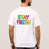 T-shirt typographie de style graffiti 'RESTEZ FRESH' (Dos)