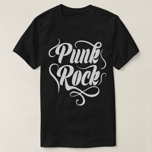 T-shirt typographie de texte punkrock (Design devant)