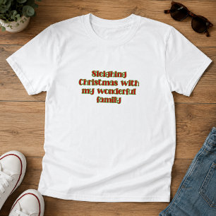T-shirt Typographie de vacances de Noël en traîneau