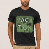 T-shirt Typographie de vacances Graphisme Vert Blanc T-shi (Devant)