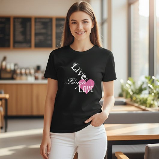 T-shirt Typographie des citations de Rire en direct