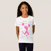 T-Shirt Typographie des Termes Cheerleen Rose & Bleu T-shi (Devant entier)