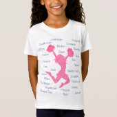 T-Shirt Typographie des Termes Cheerleen Rose & Bleu T-shi (Devant)
