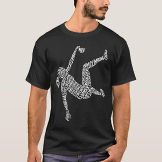 T-shirt Typographie d'escalade de bloc enfants filles femm