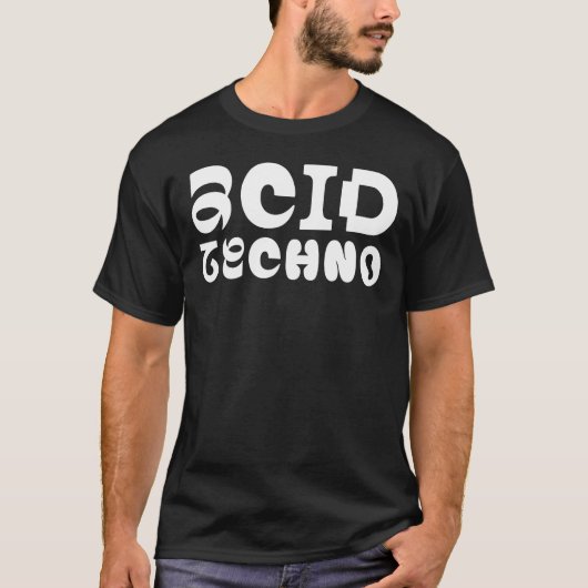 T-shirt Typographie d'impulsion techno acide (Devant)