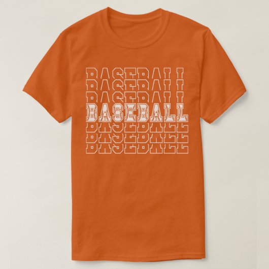 T-shirt Typographie du baseball (Design devant)