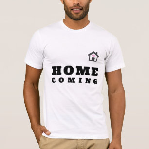 T-shirt Typographie du coeur à la maison