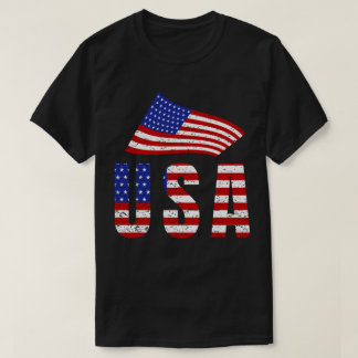 T-shirt Typographie du drapeau américain