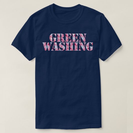 T-shirt Typographie du lavage au vert rose (Design devant)