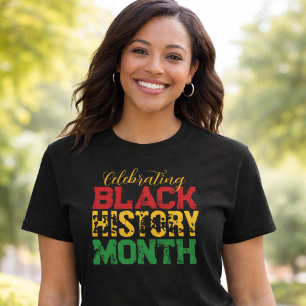 T-shirt Typographie du Mois de l'Histoire des Noirs
