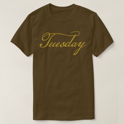 T-shirt Typographie du script d'or mardi (Design devant)