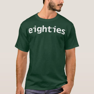 T-shirt Typographie du texte blanc des années 80