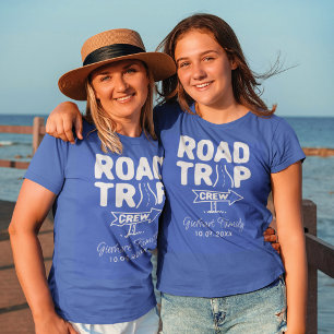 T-shirt Typographie du voyage en famille Vacances personna
