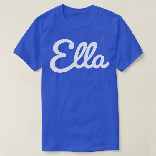T-shirt Typographie Ella Script cursif blanc (Design devant)