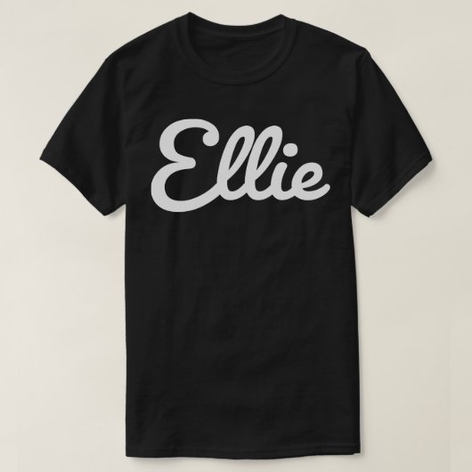 T-shirt Typographie Ellie Script cursif blanc (Design devant)