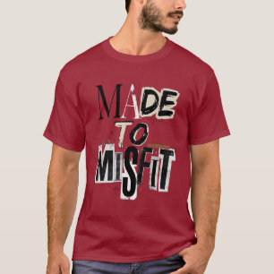 T-shirt Typographie expérimentale découpée fabriquée pour