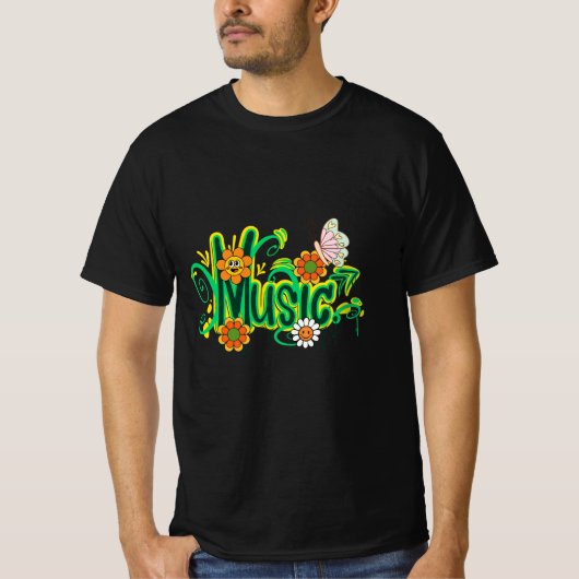 T-shirt Typographie Good Vibes (Devant)