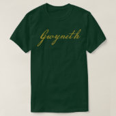 T-shirt Typographie Gwyneth Script or (Design devant)