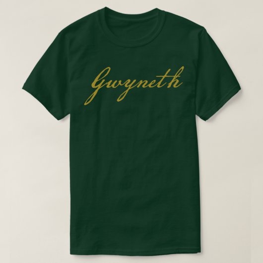 T-shirt Typographie Gwyneth Script or (Design devant)
