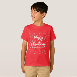 T-shirt Typographie Hiver Flocon de neige moderne Joyeux N