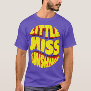 T-shirt Typographie Little Miss Sunshine en détresse