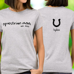T-shirt Typographie manuscrite Maman Équestre