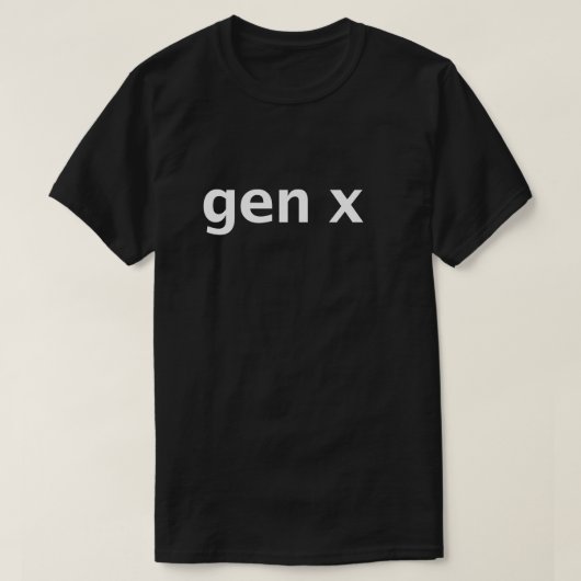 T-shirt Typographie minimale Gen X (Design devant)