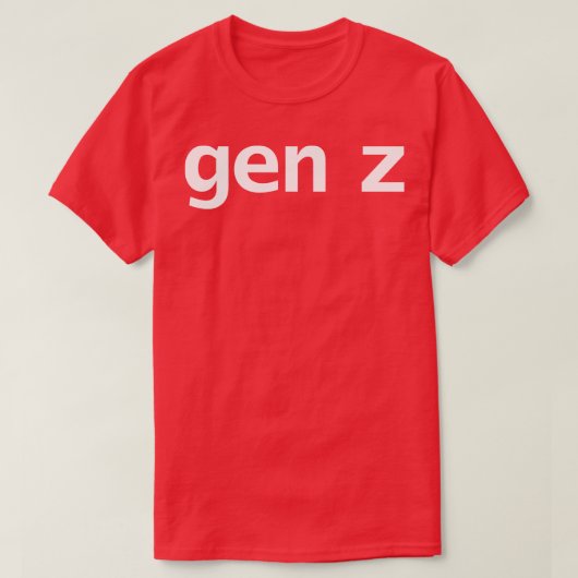 T-shirt Typographie minimale Gen Z (Design devant)