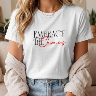 T-shirt Typographie minimaliste Chaos Script