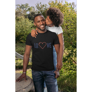 T-shirt Typographie minimaliste de l'amour du coeur Saint