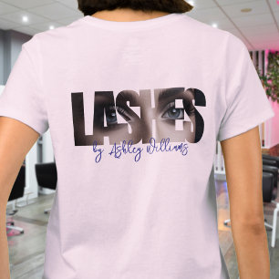 T-shirt Typographie moderne "CILS par" artiste de cils