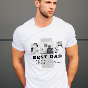 T-shirt Typographie moderne de meilleur père Jour du Père
