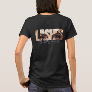 T-shirt Typographie moderne "LASHES by" lash artiste