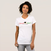 T-shirt Typographie moderne rouge vert jaune (Devant entier)