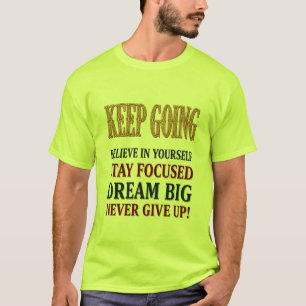 T-shirt Typographie Motivationnelle Vintage Continuez